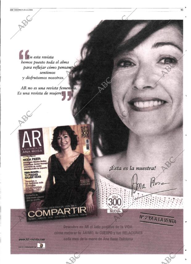 ABC MADRID 25-11-2001 página 61