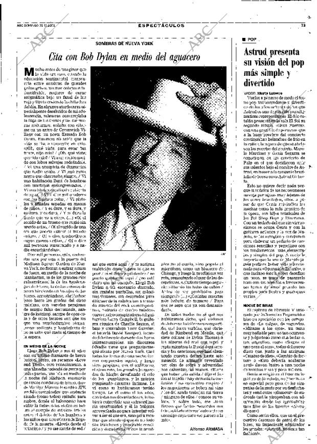 ABC MADRID 25-11-2001 página 73