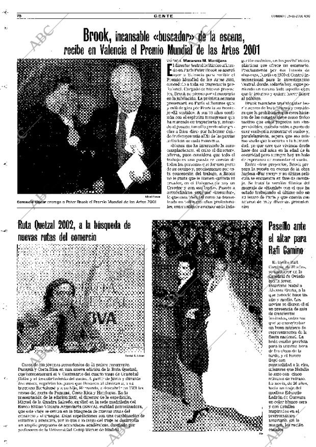 ABC MADRID 25-11-2001 página 78