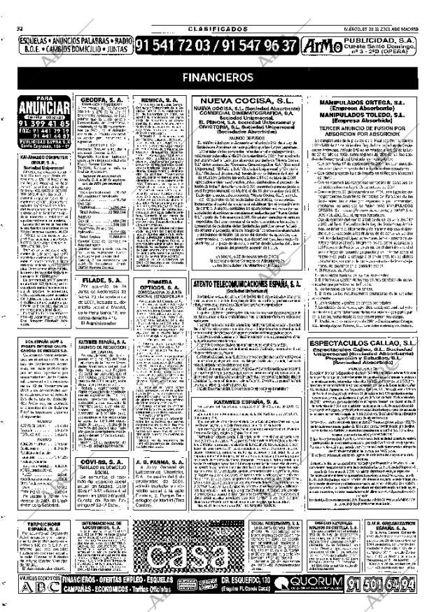 ABC MADRID 28-11-2001 página 116