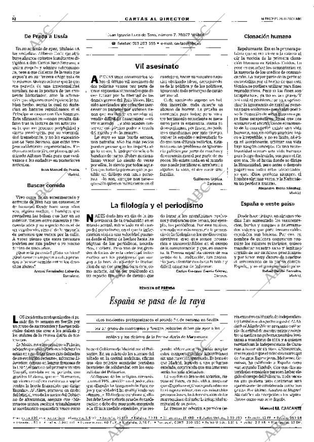 ABC MADRID 28-11-2001 página 12