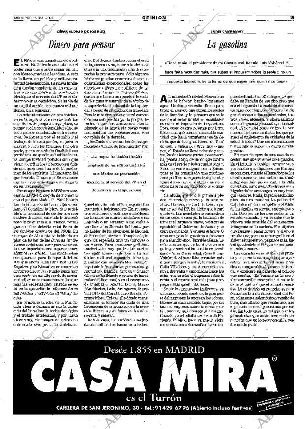 ABC MADRID 28-11-2001 página 15