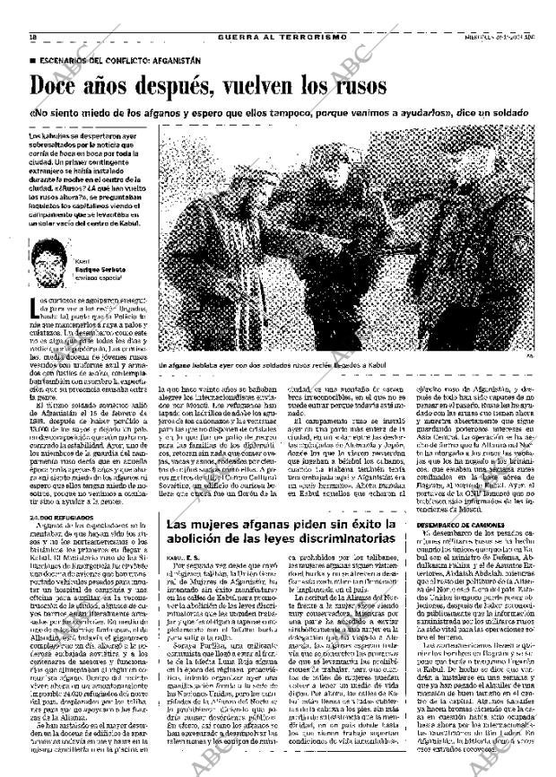 ABC MADRID 28-11-2001 página 18