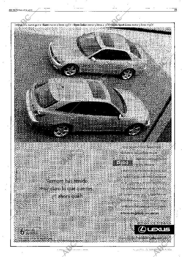 ABC MADRID 28-11-2001 página 23