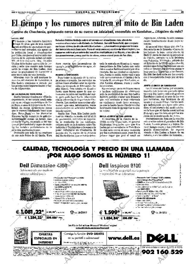ABC MADRID 28-11-2001 página 25