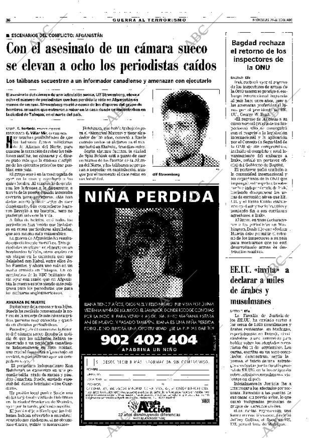 ABC MADRID 28-11-2001 página 26