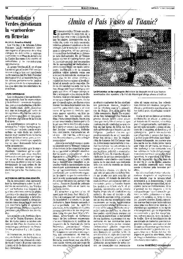 ABC MADRID 28-11-2001 página 30