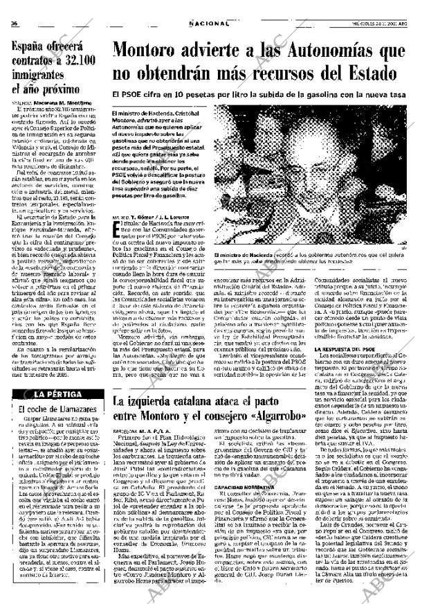 ABC MADRID 28-11-2001 página 36