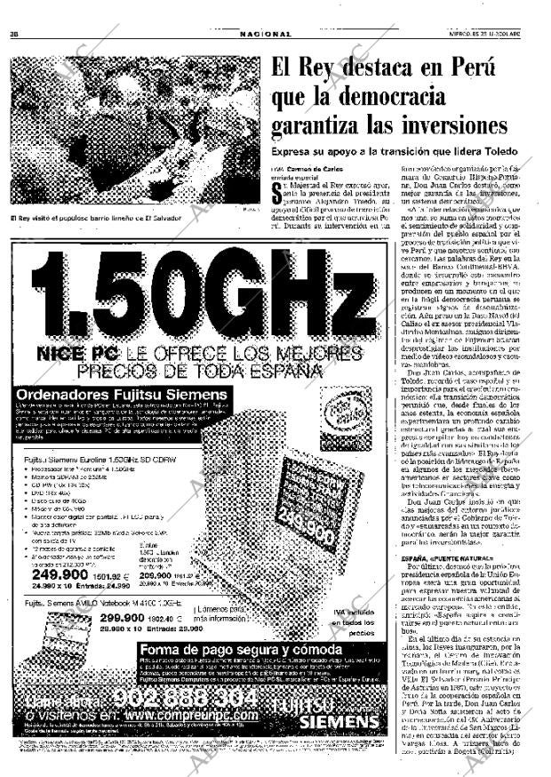 ABC MADRID 28-11-2001 página 38