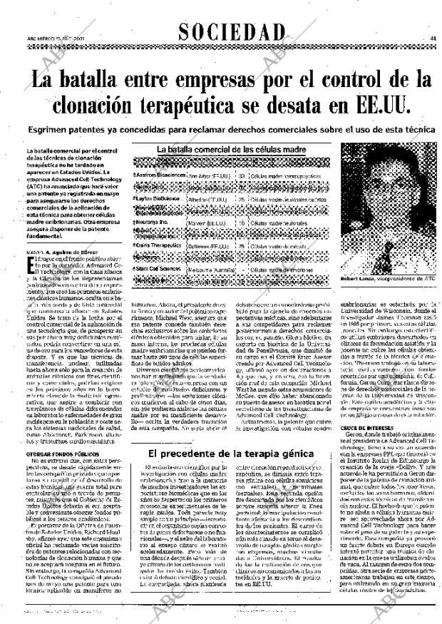 ABC MADRID 28-11-2001 página 41