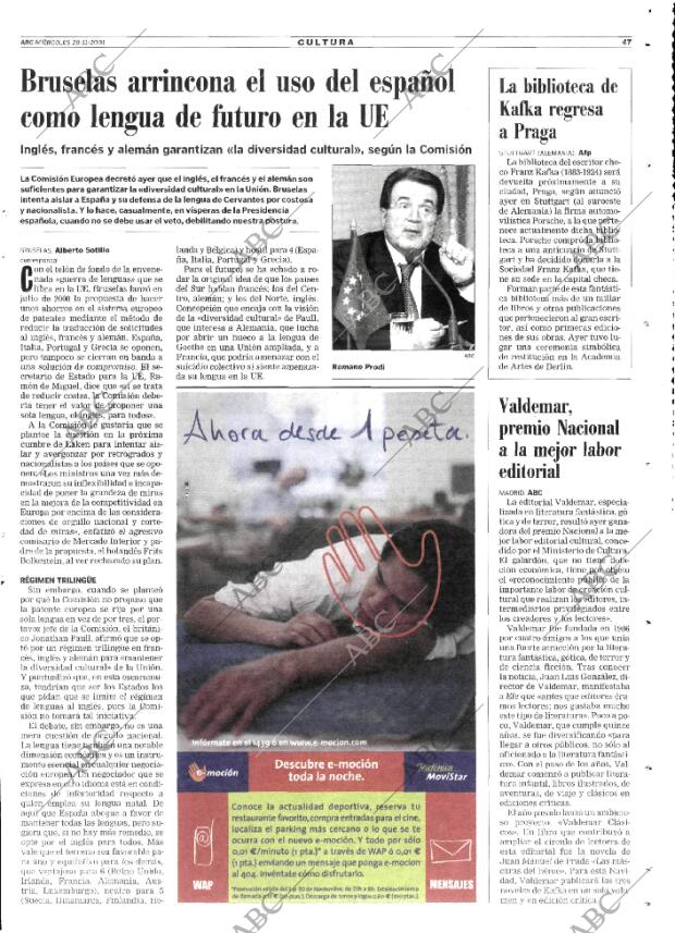ABC MADRID 28-11-2001 página 47