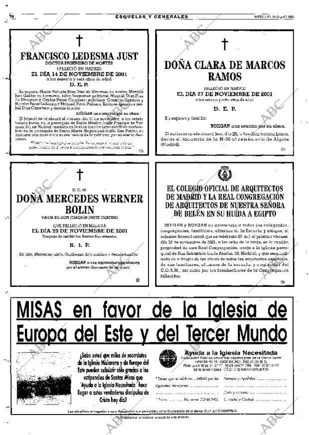 ABC MADRID 28-11-2001 página 70