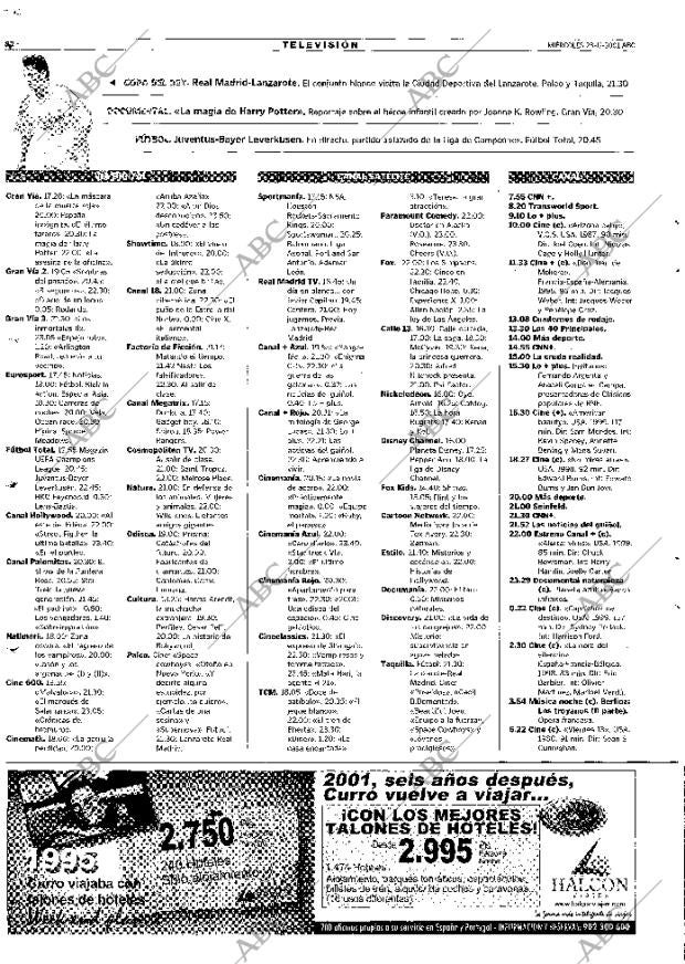 ABC MADRID 28-11-2001 página 82