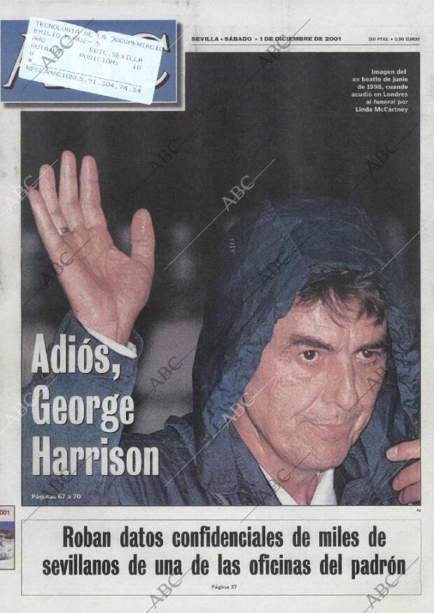 ABC SEVILLA 01-12-2001 página 1