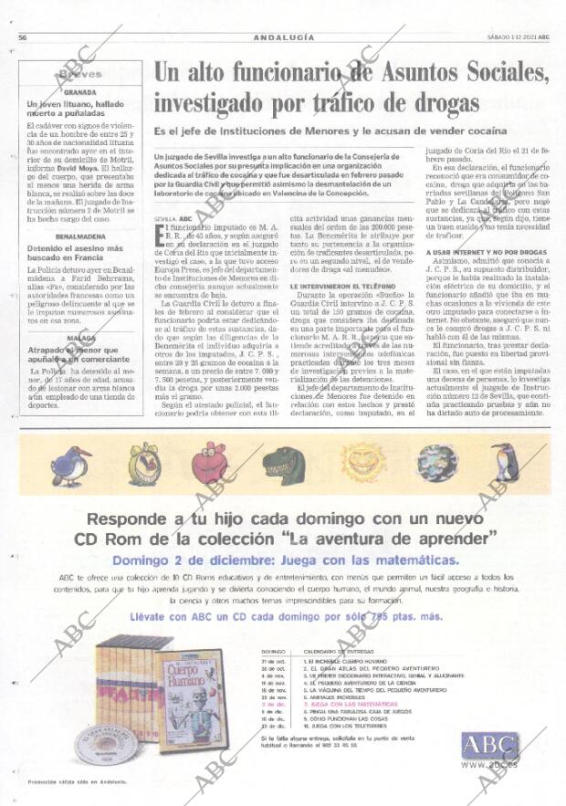 ABC SEVILLA 01-12-2001 página 56