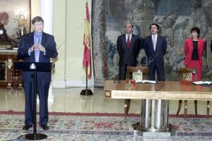 Fue Recibido en la Moncloa por José María Aznar y Ana Birulés