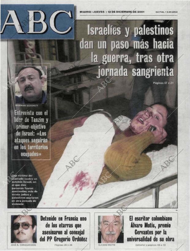 ABC MADRID 13-12-2001 página 1