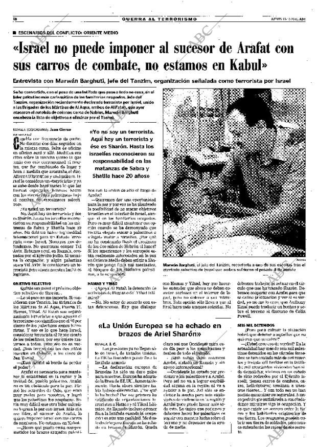 ABC MADRID 13-12-2001 página 18