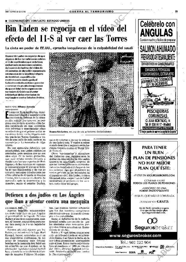 ABC MADRID 13-12-2001 página 19
