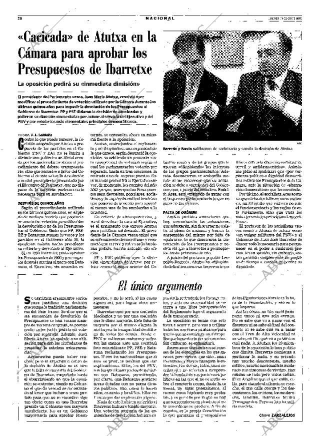 ABC MADRID 13-12-2001 página 28