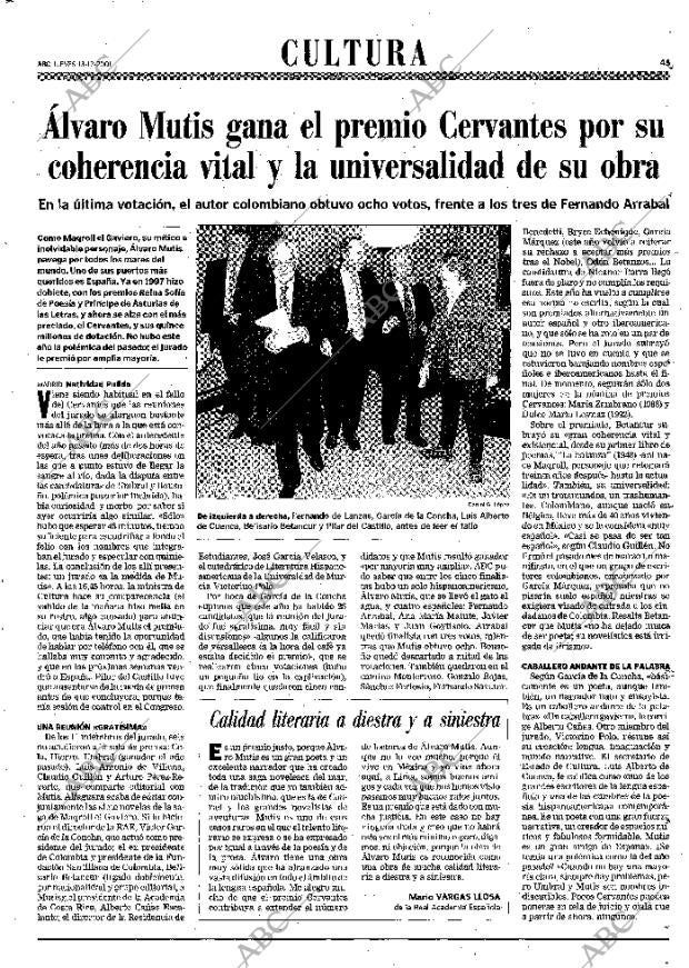 ABC MADRID 13-12-2001 página 45