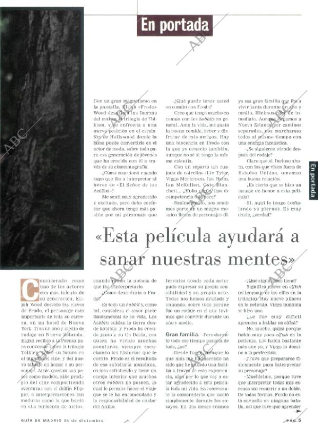 ABC MADRID 14-12-2001 página 129