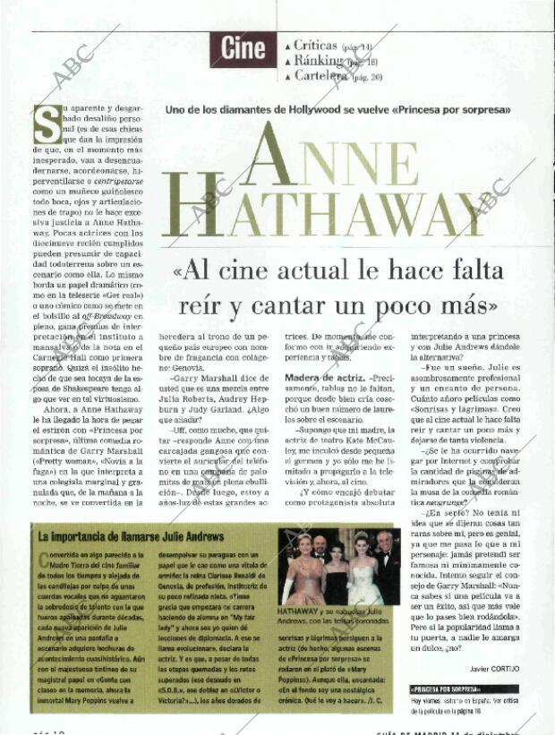 ABC MADRID 14-12-2001 página 134