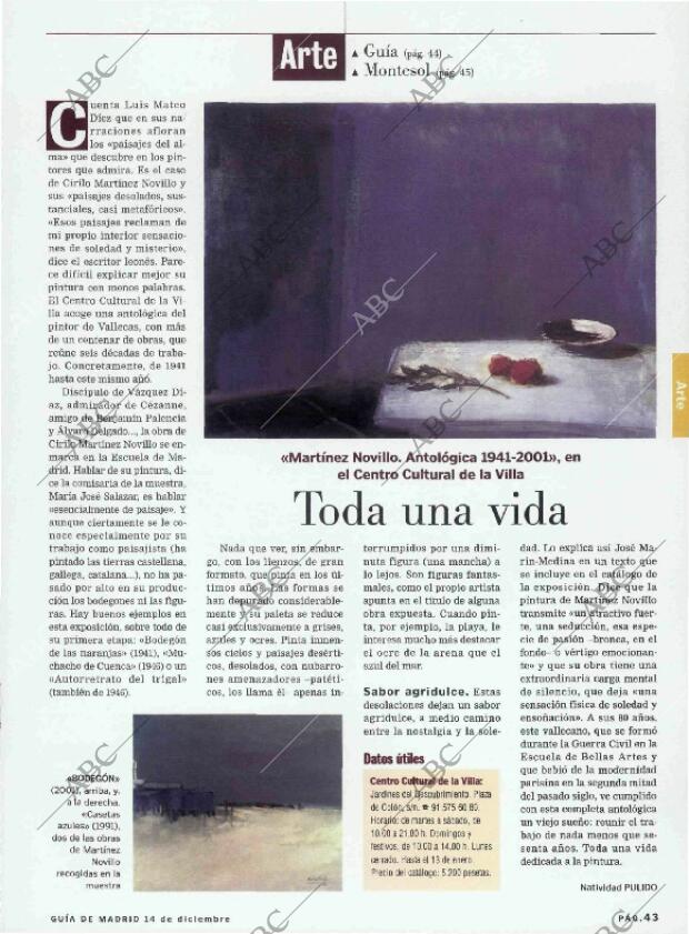 ABC MADRID 14-12-2001 página 167