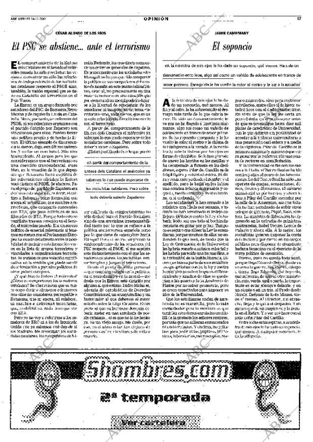 ABC MADRID 14-12-2001 página 17