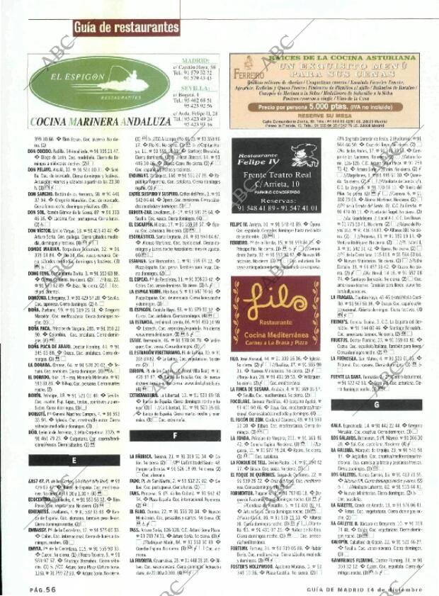 ABC MADRID 14-12-2001 página 180