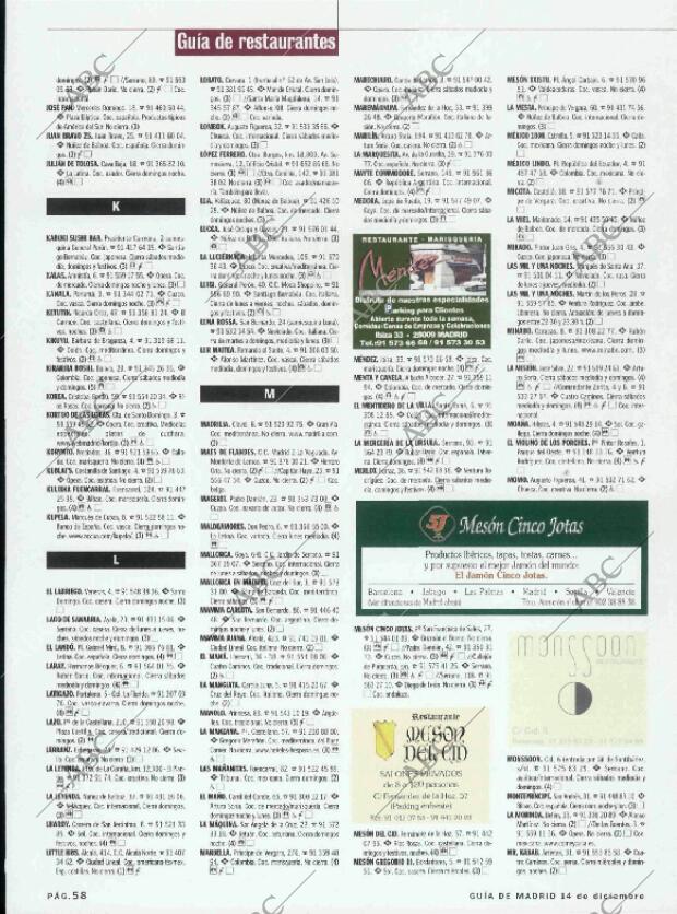 ABC MADRID 14-12-2001 página 182