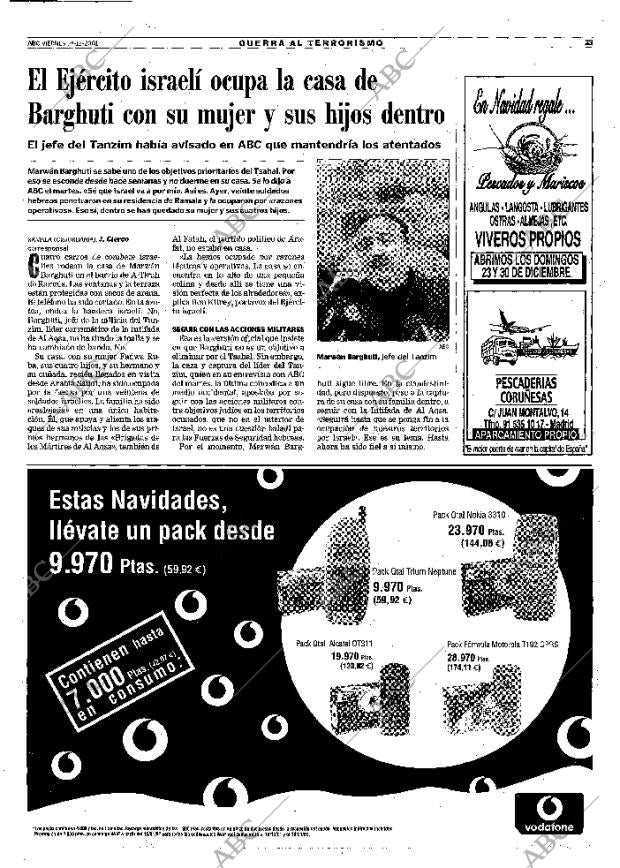 ABC MADRID 14-12-2001 página 23