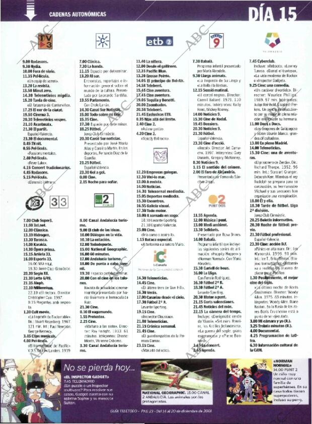 ABC MADRID 14-12-2001 página 231