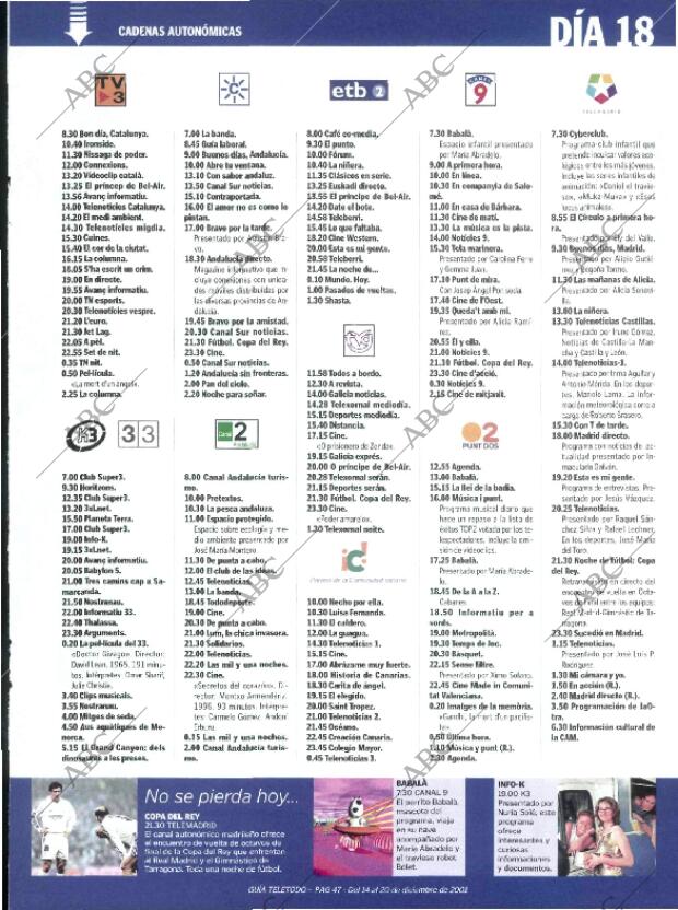 ABC MADRID 14-12-2001 página 255