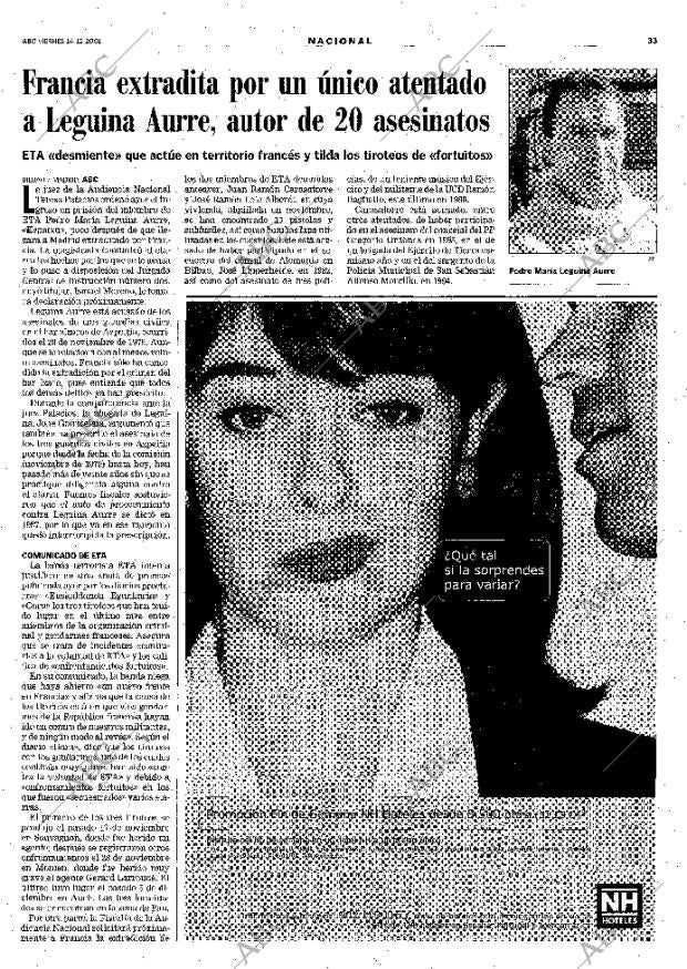 ABC MADRID 14-12-2001 página 33