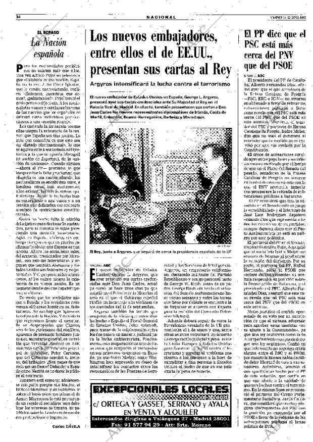 ABC MADRID 14-12-2001 página 34