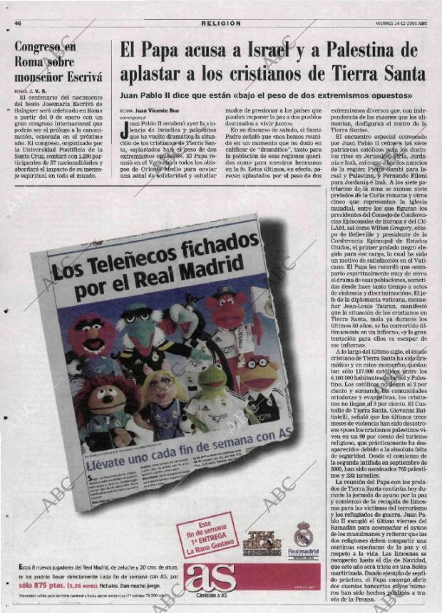 ABC MADRID 14-12-2001 página 46