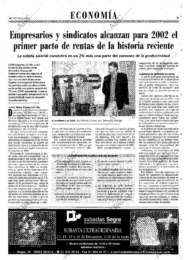 ABC MADRID 14-12-2001 página 51