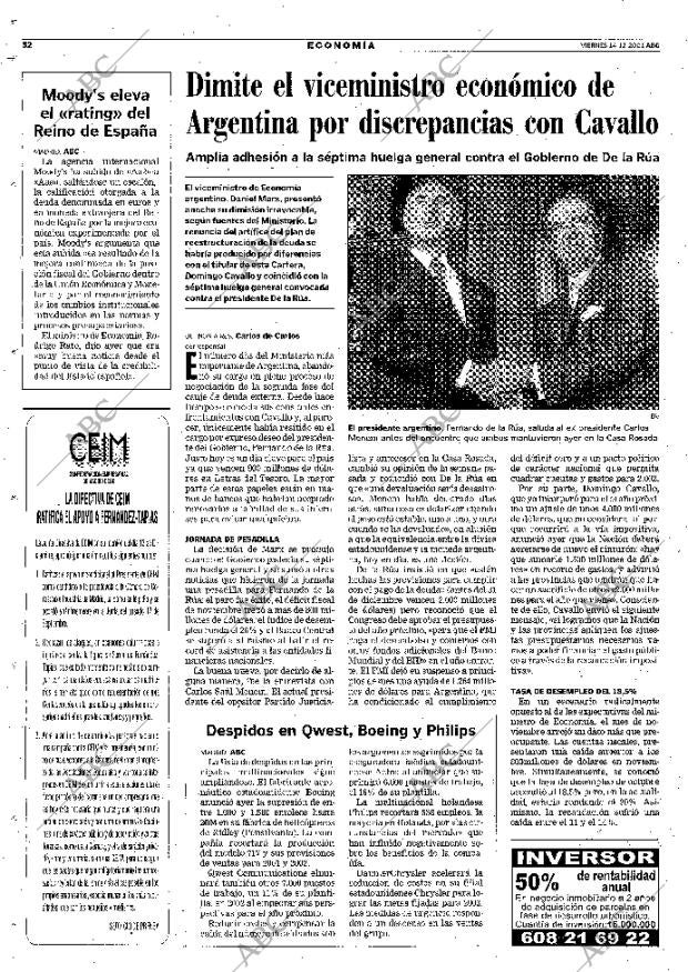 ABC MADRID 14-12-2001 página 52