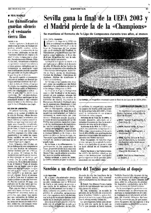 ABC MADRID 14-12-2001 página 63