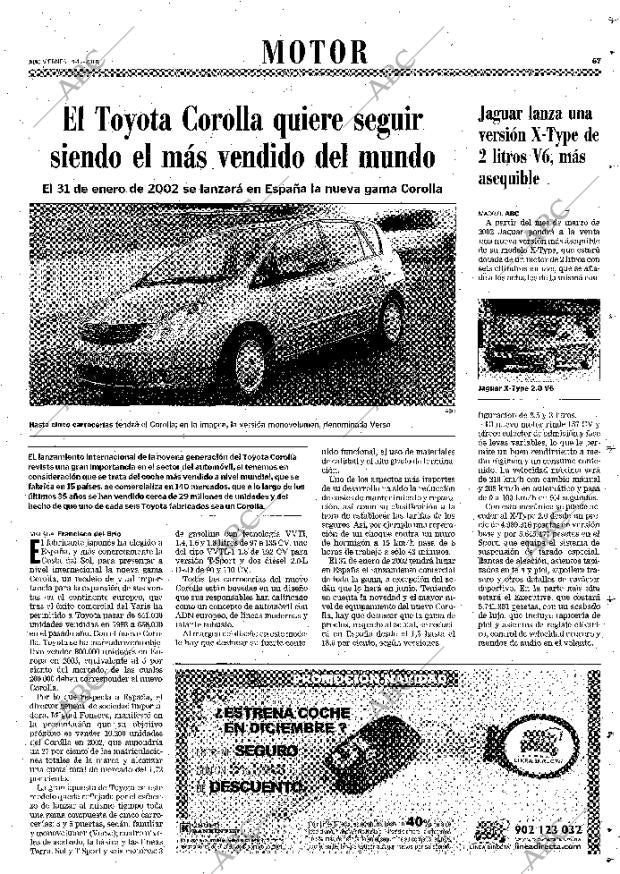 ABC MADRID 14-12-2001 página 67