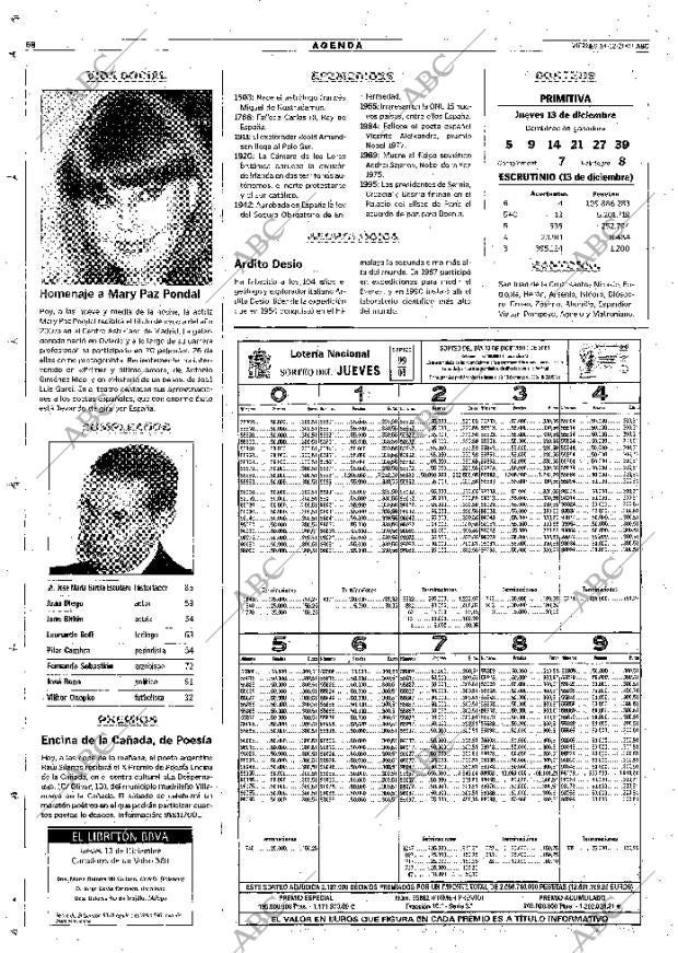 ABC MADRID 14-12-2001 página 68