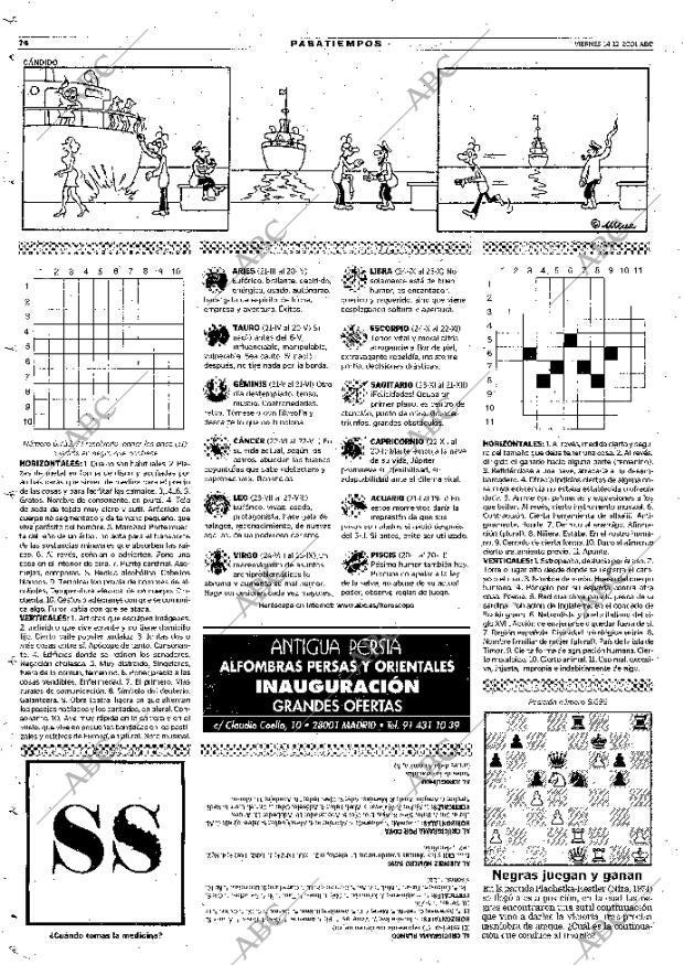 ABC MADRID 14-12-2001 página 74