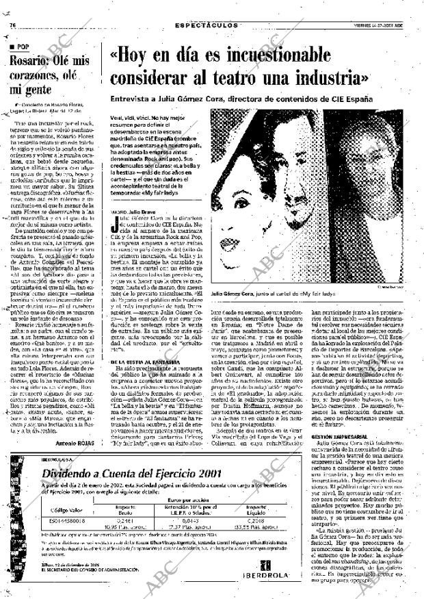 ABC MADRID 14-12-2001 página 76
