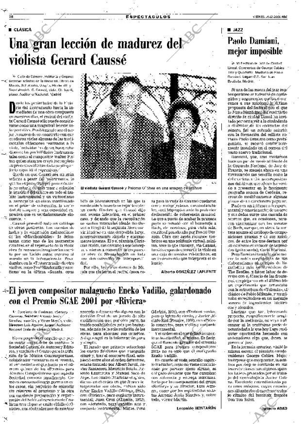 ABC MADRID 14-12-2001 página 78