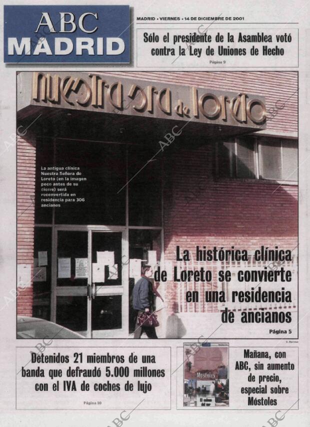 ABC MADRID 14-12-2001 página 89