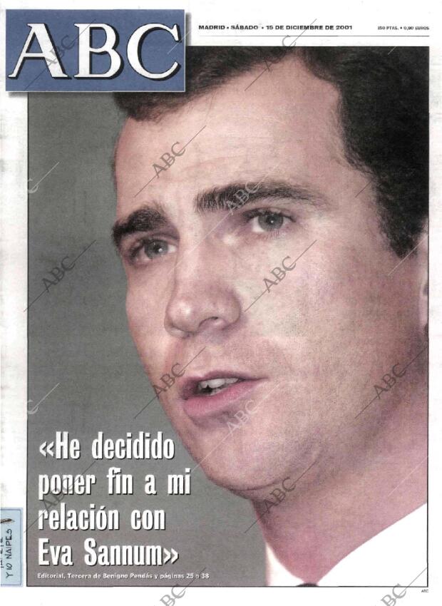 ABC MADRID 15-12-2001 página 1