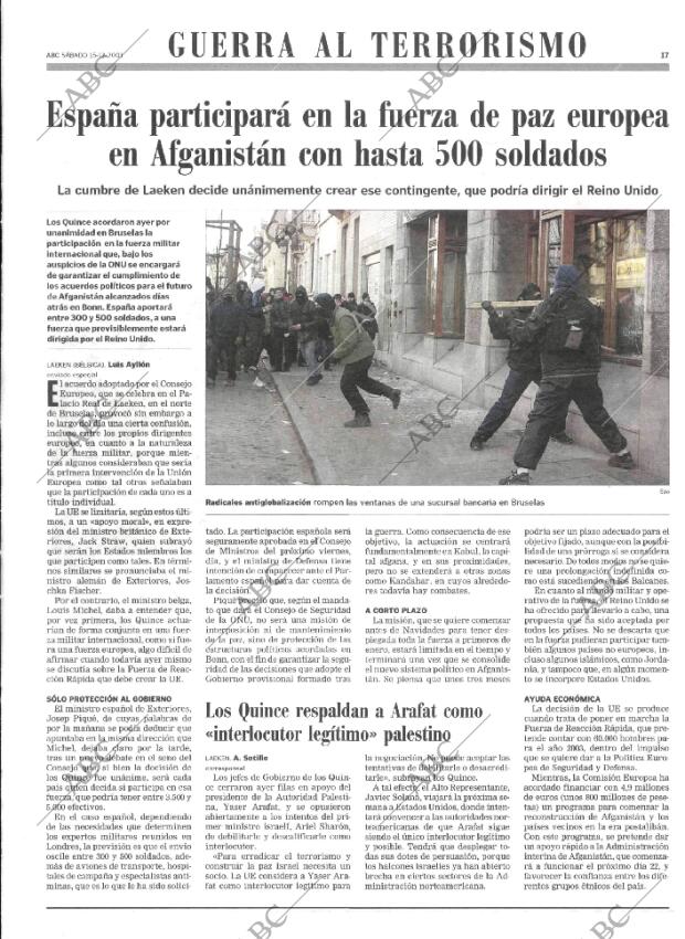 ABC MADRID 15-12-2001 página 17