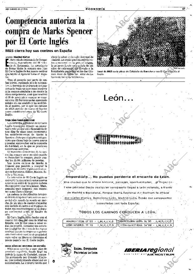 ABC MADRID 15-12-2001 página 67
