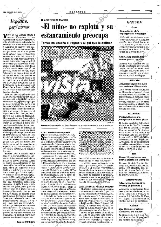 ABC MADRID 15-12-2001 página 77